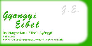 gyongyi eibel business card